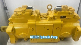 Teste da bomba hidráulica CAT312 antes do envio