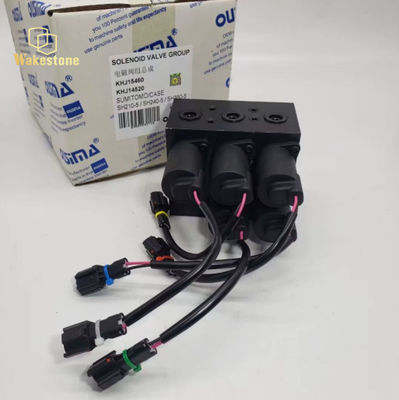 KHJ14520 Excavator Solenoid Valve Group Assembly For Sumitomo SH210-5 SH240-5 SH350-5A5 | 5-Port Pilot Control Valve

