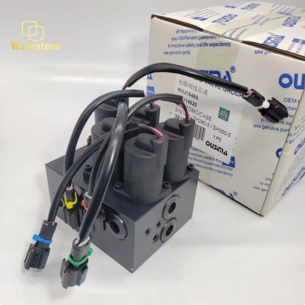 KHJ14520 Excavator Solenoid Valve Group Assembly For Sumitomo SH210-5 SH240-5 SH350-5A5 | 5-Port Pilot Control Valve

